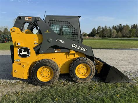 used john deere 318g skid steer